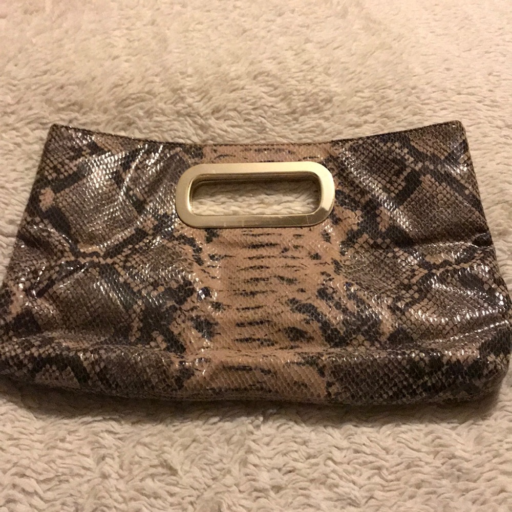 The Limited snakeskin print Clutch